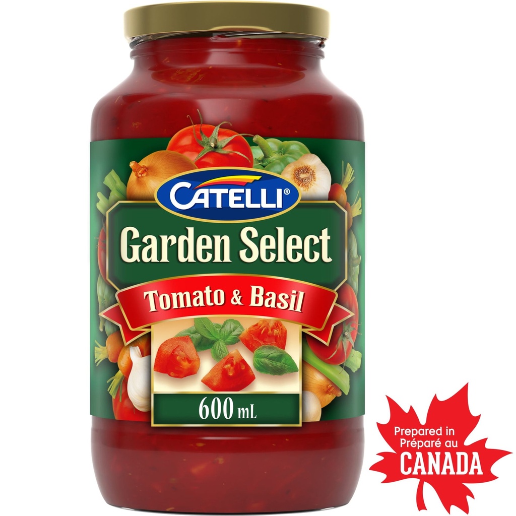 Catelli Sauce Pour Pâtes Sélection Du Jardin Tomates Et Basilic, Pot