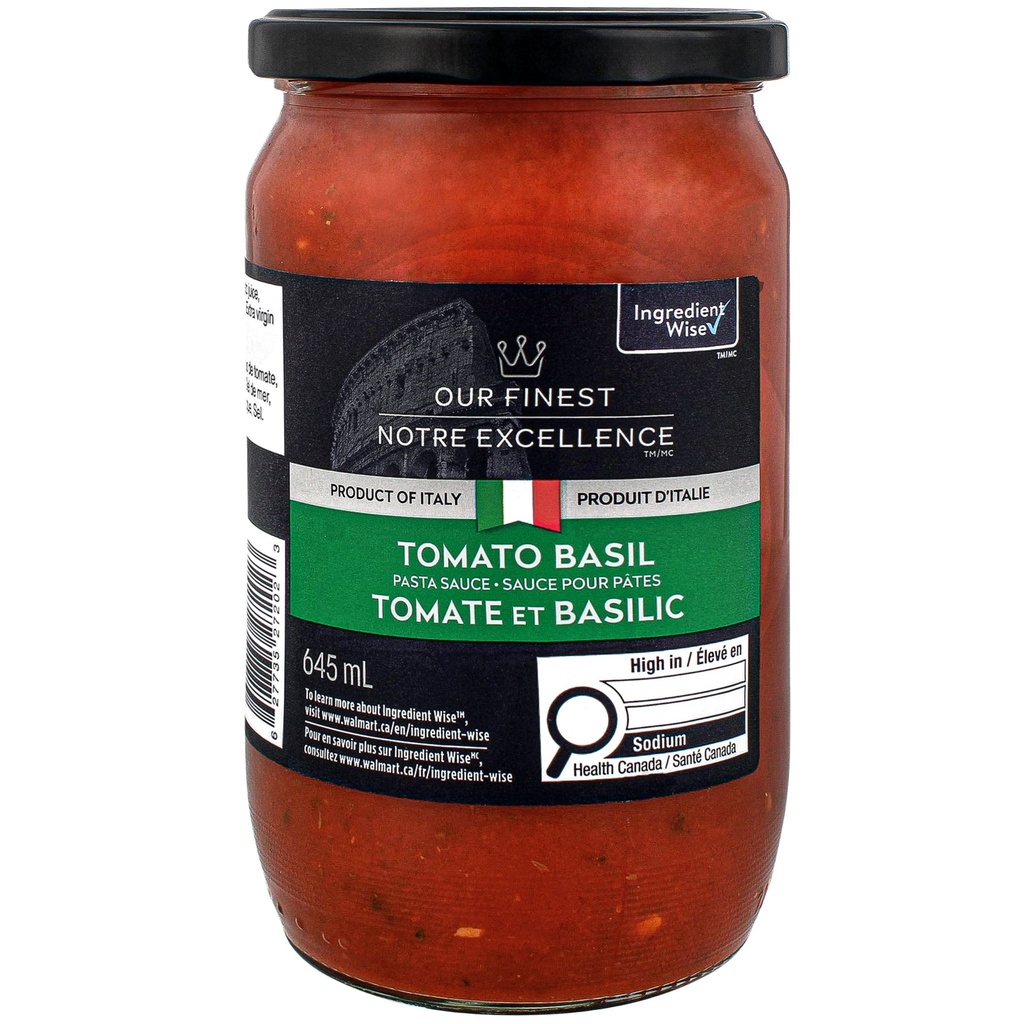 Notre Excellence Our Finest Sauce pour Pâtes Tomate et Basilic