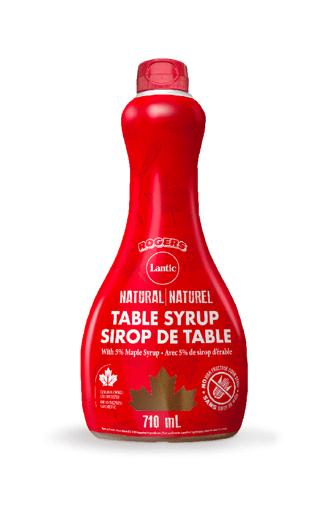 Lantic Sirop de table naturel avec 5% de sirop d'érable 710ml