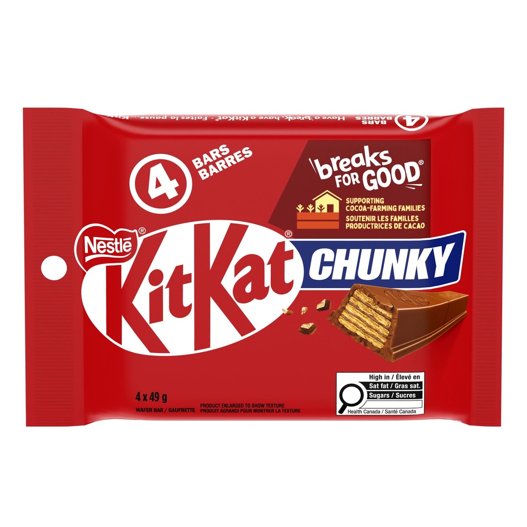 KitKat Chunky Barres de Gaufrette Lot de 4