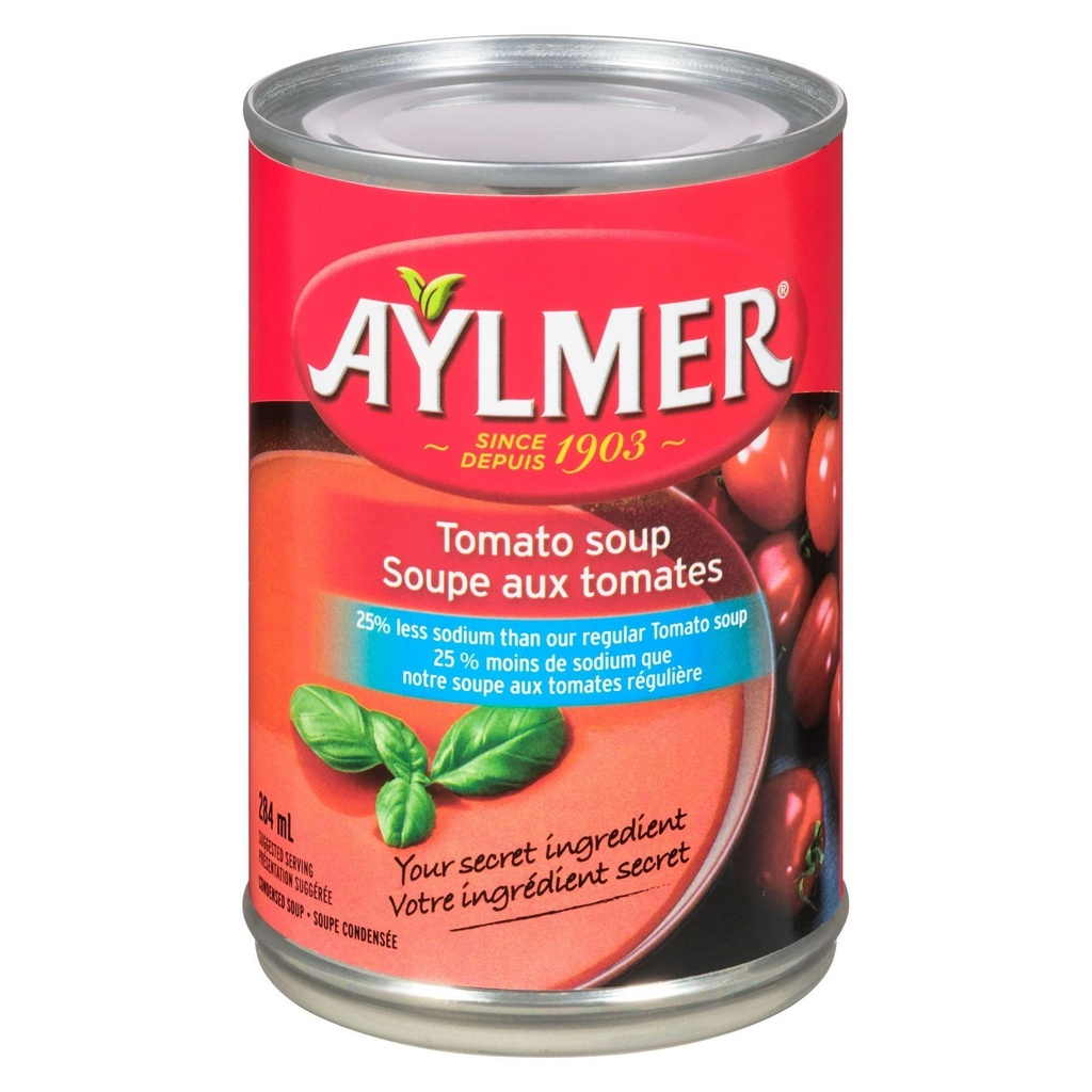 Aylmer soupe aux tomates moins de sodium