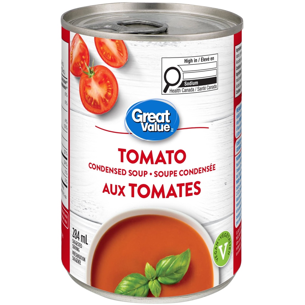 Soupe condensée aux tomates Great Value