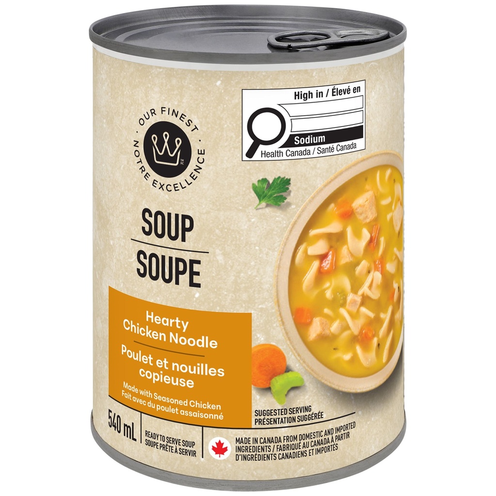 Soupe Poulet et nouilles copieuse Notre Excellence