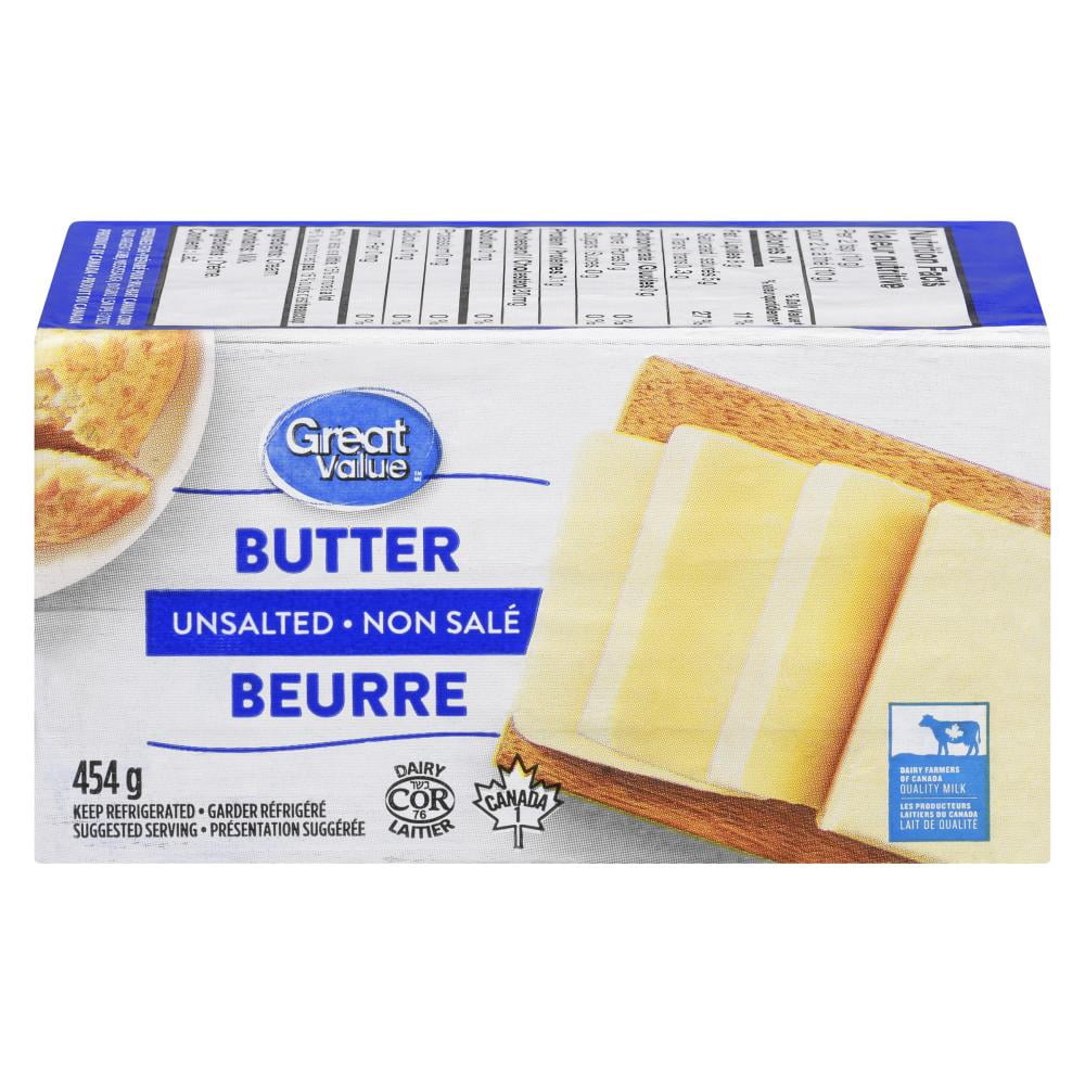 Great Value Beurre Non Salé