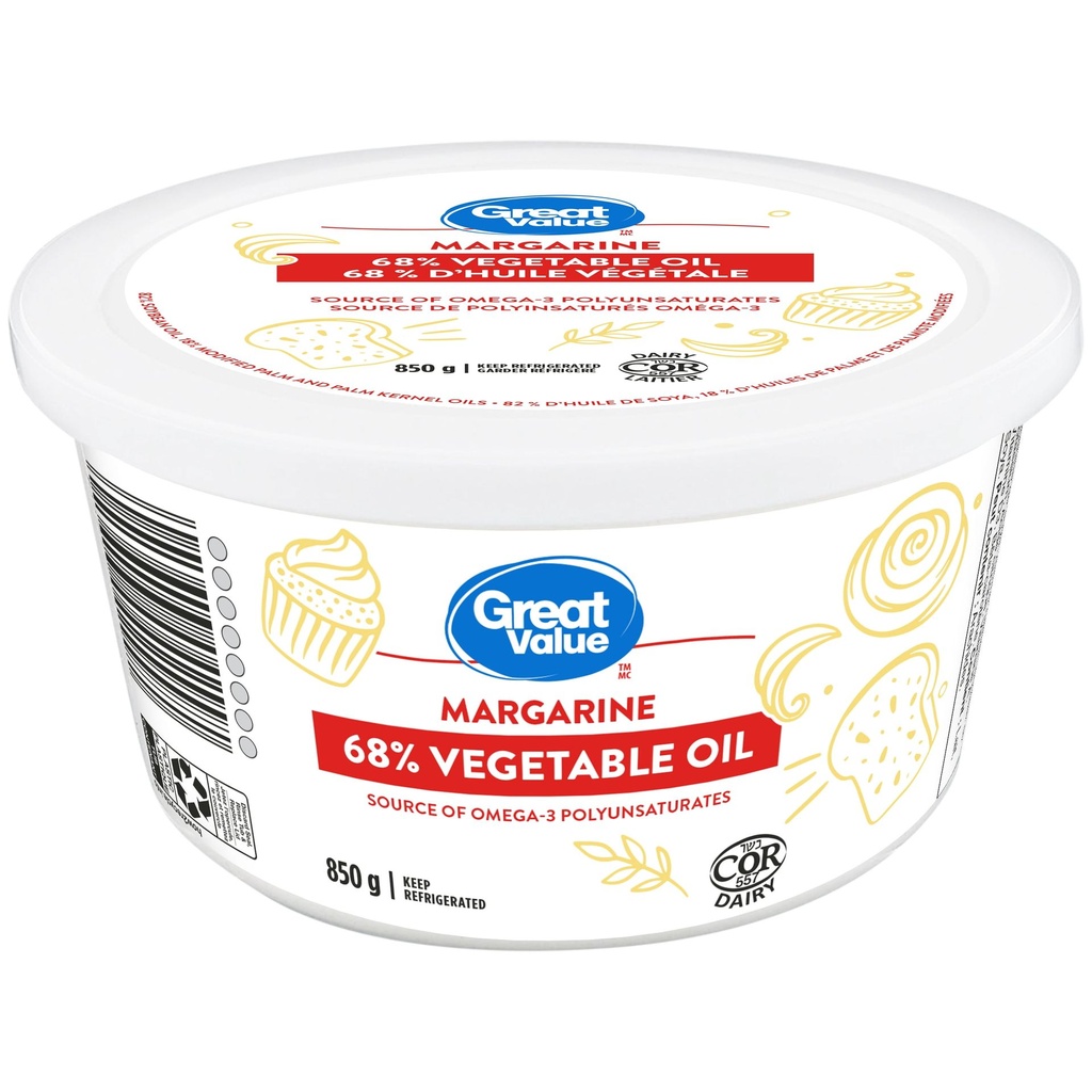 Margarine 68 % d’huile végétale Great Value