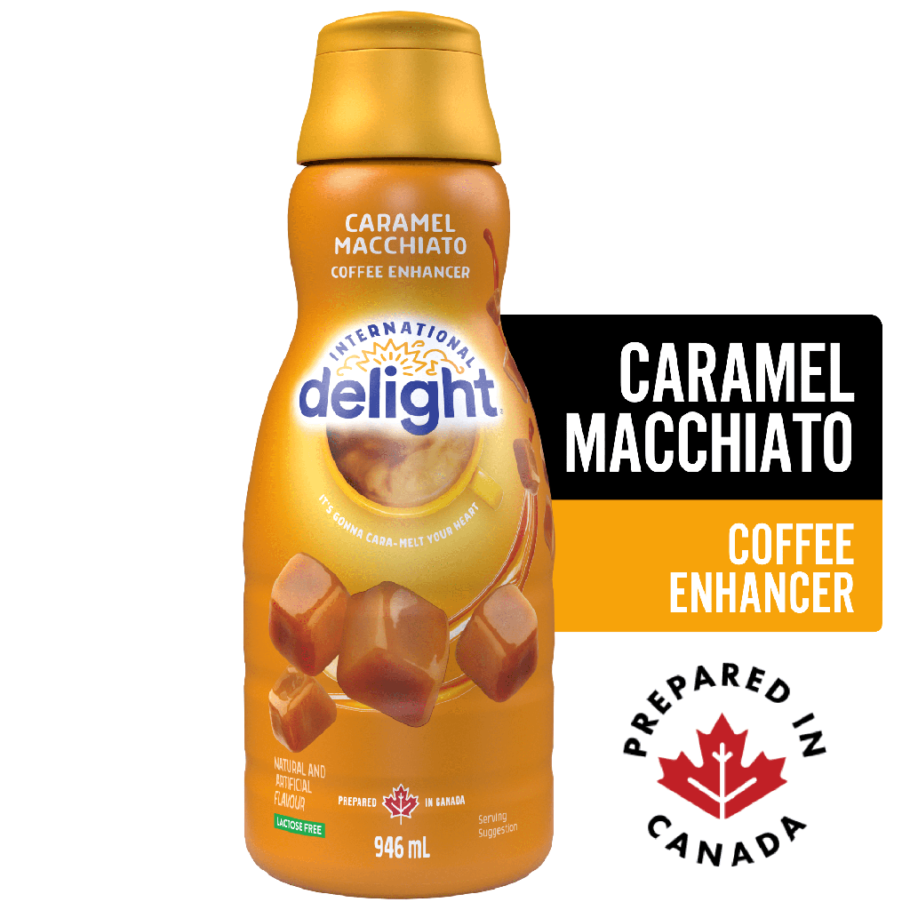 International Delight Crème à Café, Saveur Macchiato au Caramel, Blancheur pour Café