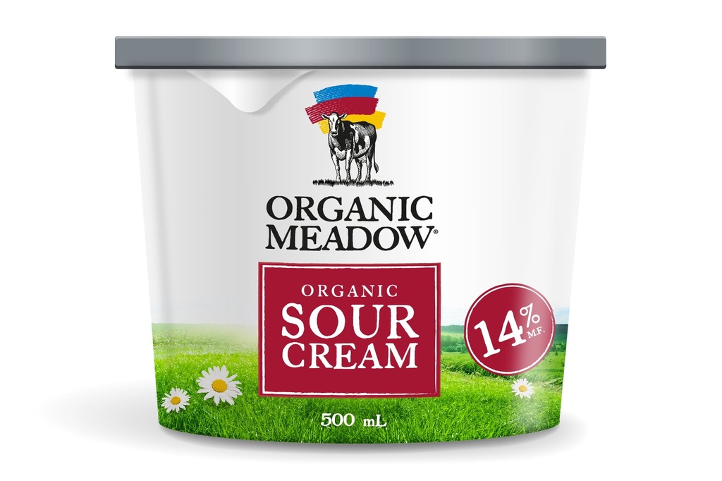 Crème sure biologique Organic Meadow, 14 % M.G., nature