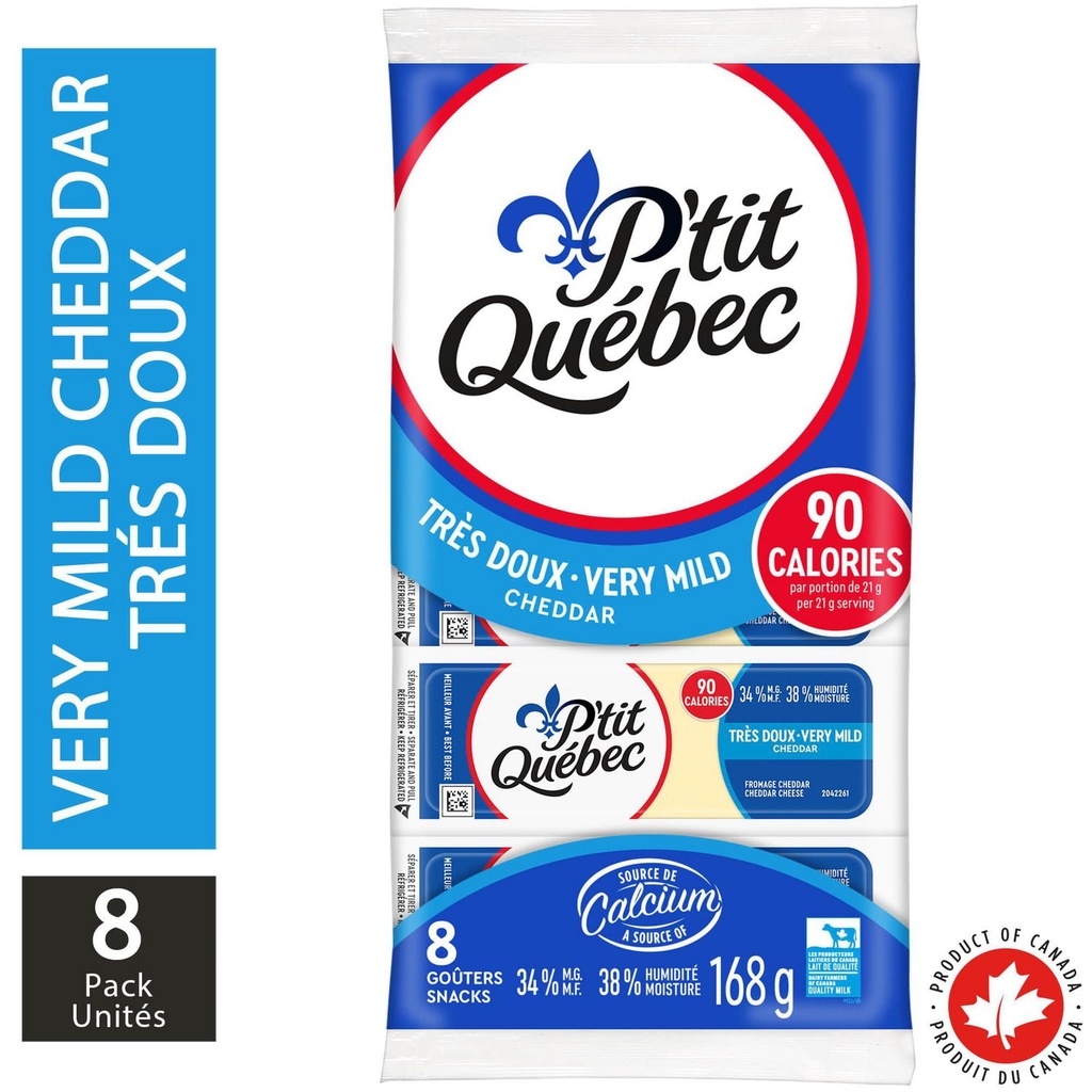 P'Tit Quebec P'tit Québec Fromage cheddar très doux naturel en portions