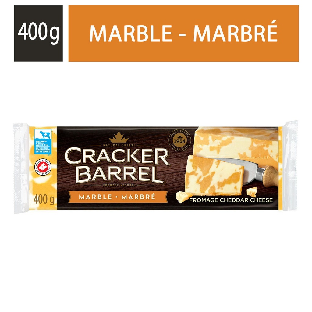 Cracker Barrel Fromage Cheddar Marbré, 400g
