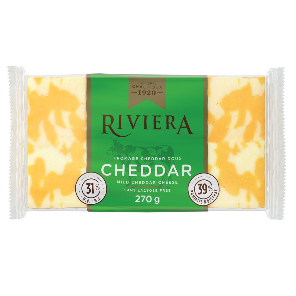 Laiterie Chalifoux Maison Riviera 31% Lait Mat. Cheddar à l'orange douce 270G