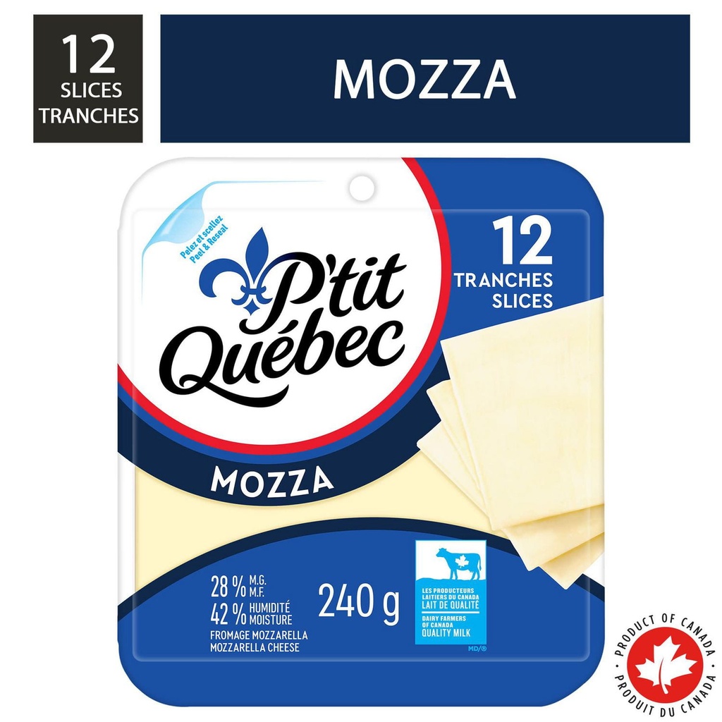 P'Tit Quebec P'tit Québec Fromage en tranches mozzarella naturel