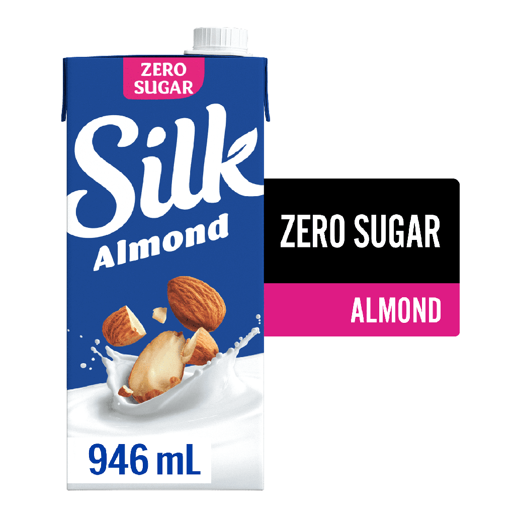 Silk Alternative au Lait à Base d'Amandes, Sans Sucre, Sans Produits Laitiers, Stable à la Température Ambiante