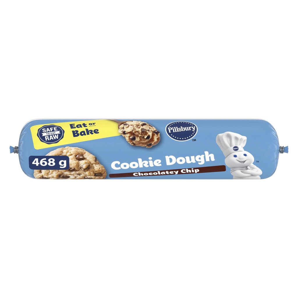 Pillsbury Pâte à biscuits aux pépites de chocolat, Prête à cuire, 468 g
