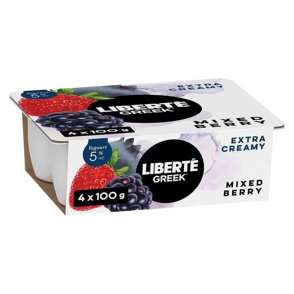Liberté Yogourt Grec 5%, Petits Fruits, 4x100g