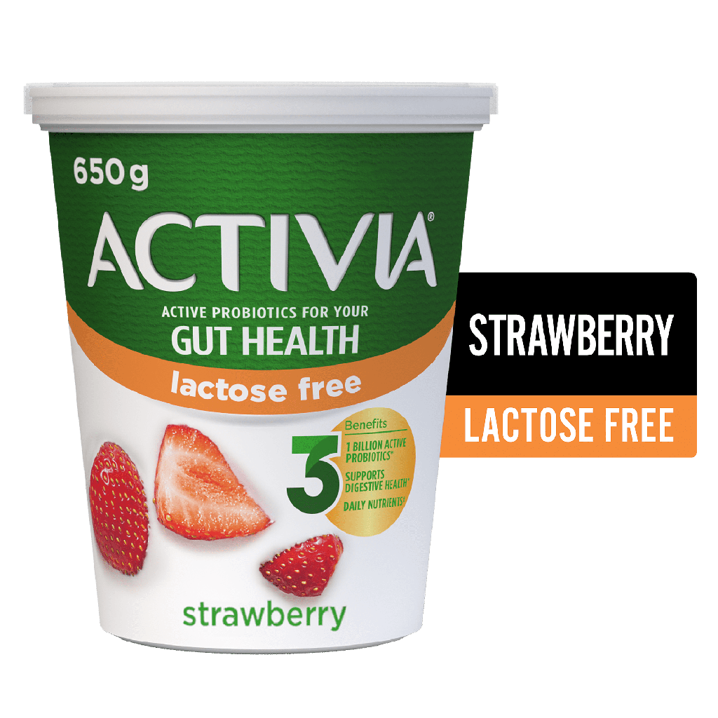 Activia yogourt probiotique sans lactose, fraise, 650g