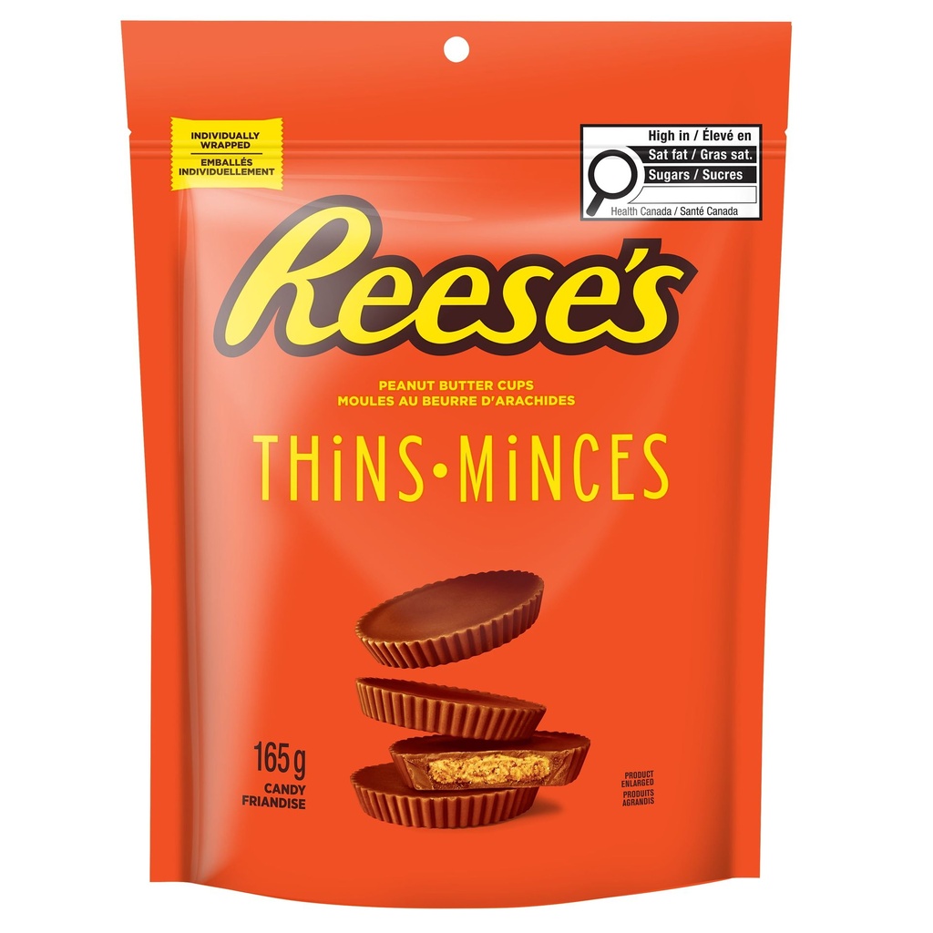 Reese's MOULES AU BEURRE D’ARACHIDES et chocolat au lait REESE’S THiNS, 165 g