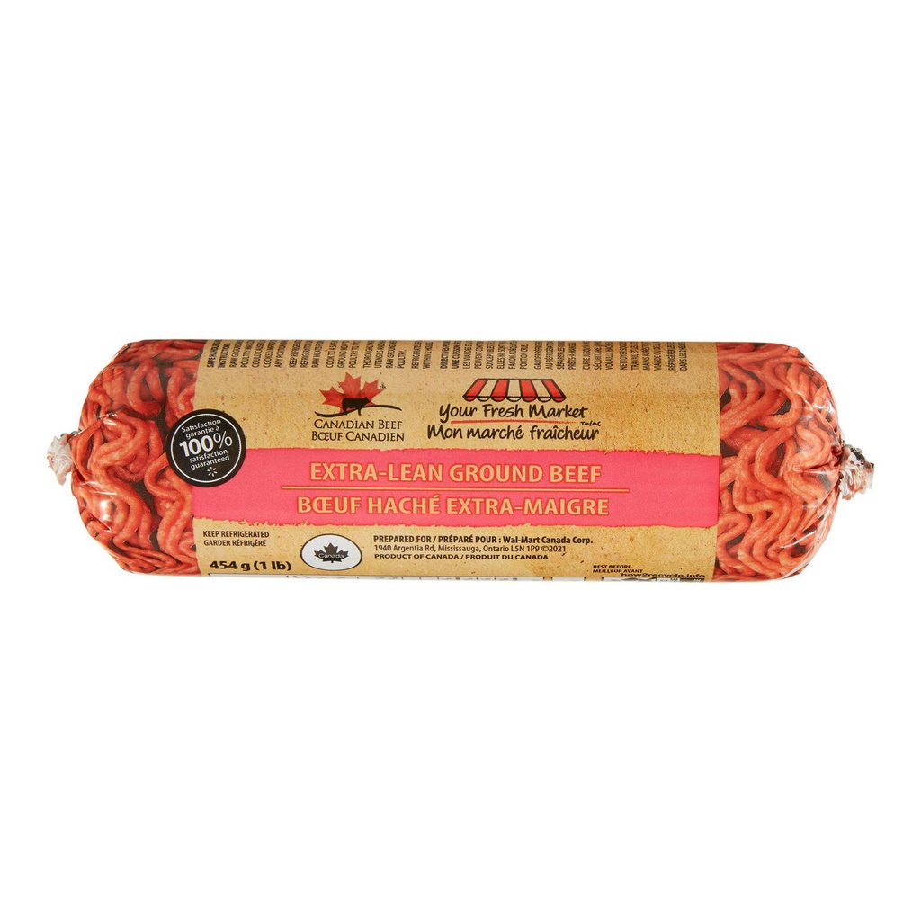 Bœuf haché extra-maigre, Mon marché fraîcheur 454g