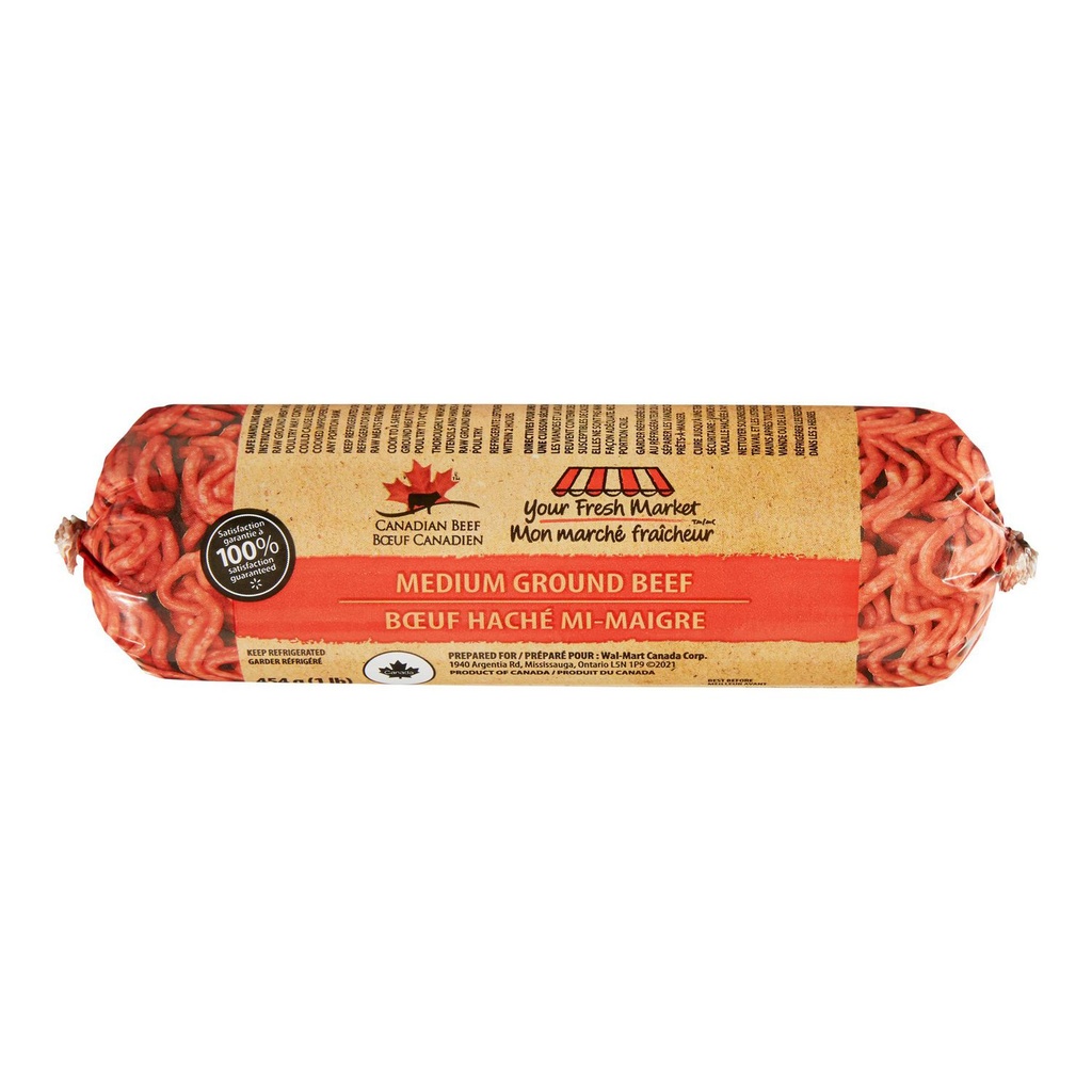 Bœuf haché moyen, Mon marché fraîcheur 454g