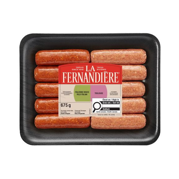 Lafernandiere Combo saucisse italienne douce et toulouse Sauc. Italienne douce et toulouse 675g