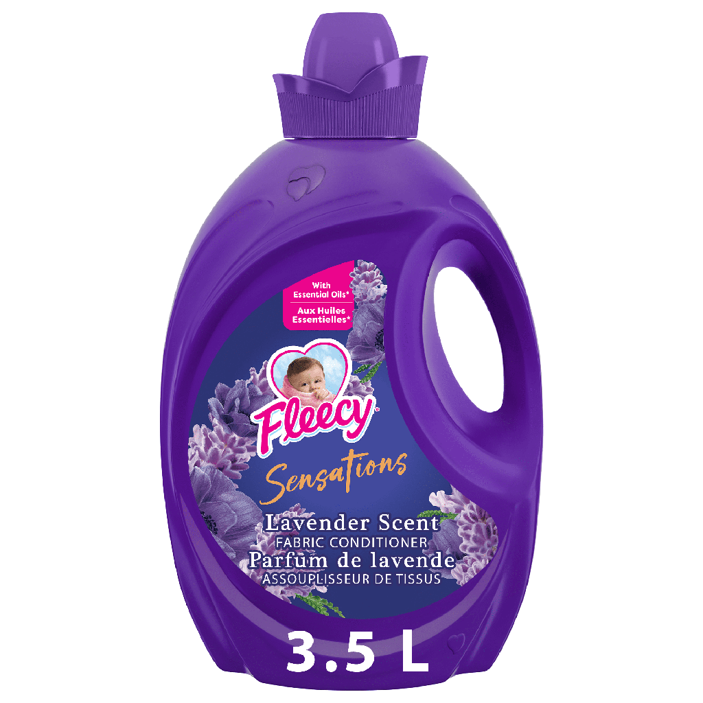 Assouplisseur de tissus liquide Fleecy Sensations, parfum Lavande, 3,5 L