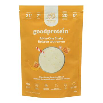 Good Protein Boisson en poudre à base de superaliments à base de plantes à saveur de caramel salé