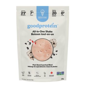 Good Protein Boisson en poudre à base de superaliments à base de plantes à saveur de biscuits et crème