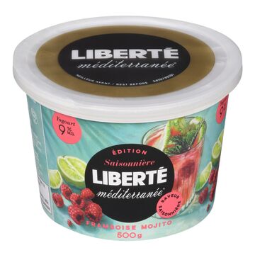 Liberté Yogourt à saveur de framboise et mojito 9 %