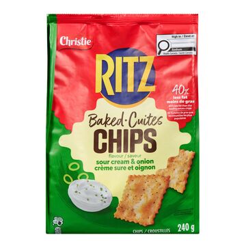 Ritz Croustilles cuites au four à saveur de crème sure et oignon