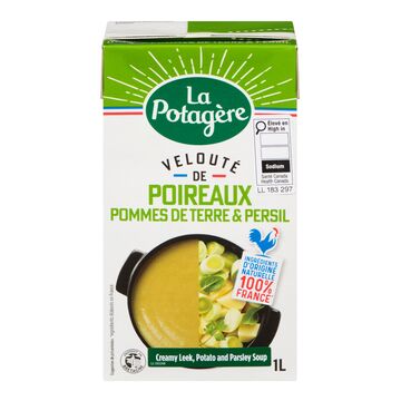 La Potagère Soupe velouté de poireaux, pommes de terre et persil prête-à-servir