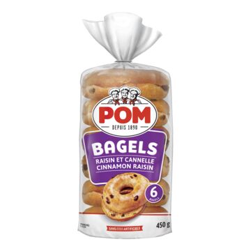 POM Bagels tranchés aux raisins et à la cannelle