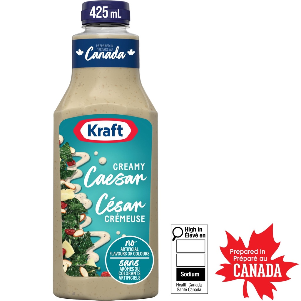 Kraft Vinaigrette César Crémeuse, Bouteille