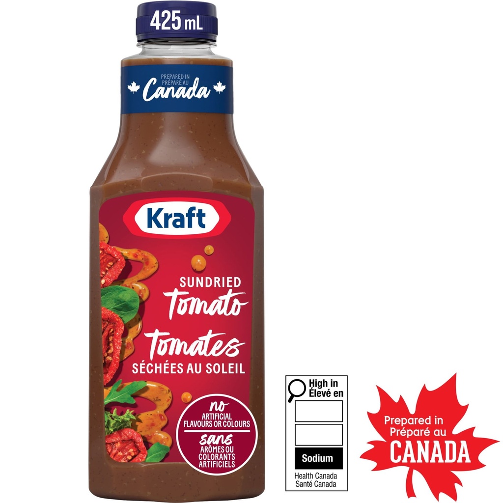Kraft Vinaigrette Tomate Confite Et Origan, Bouteille
