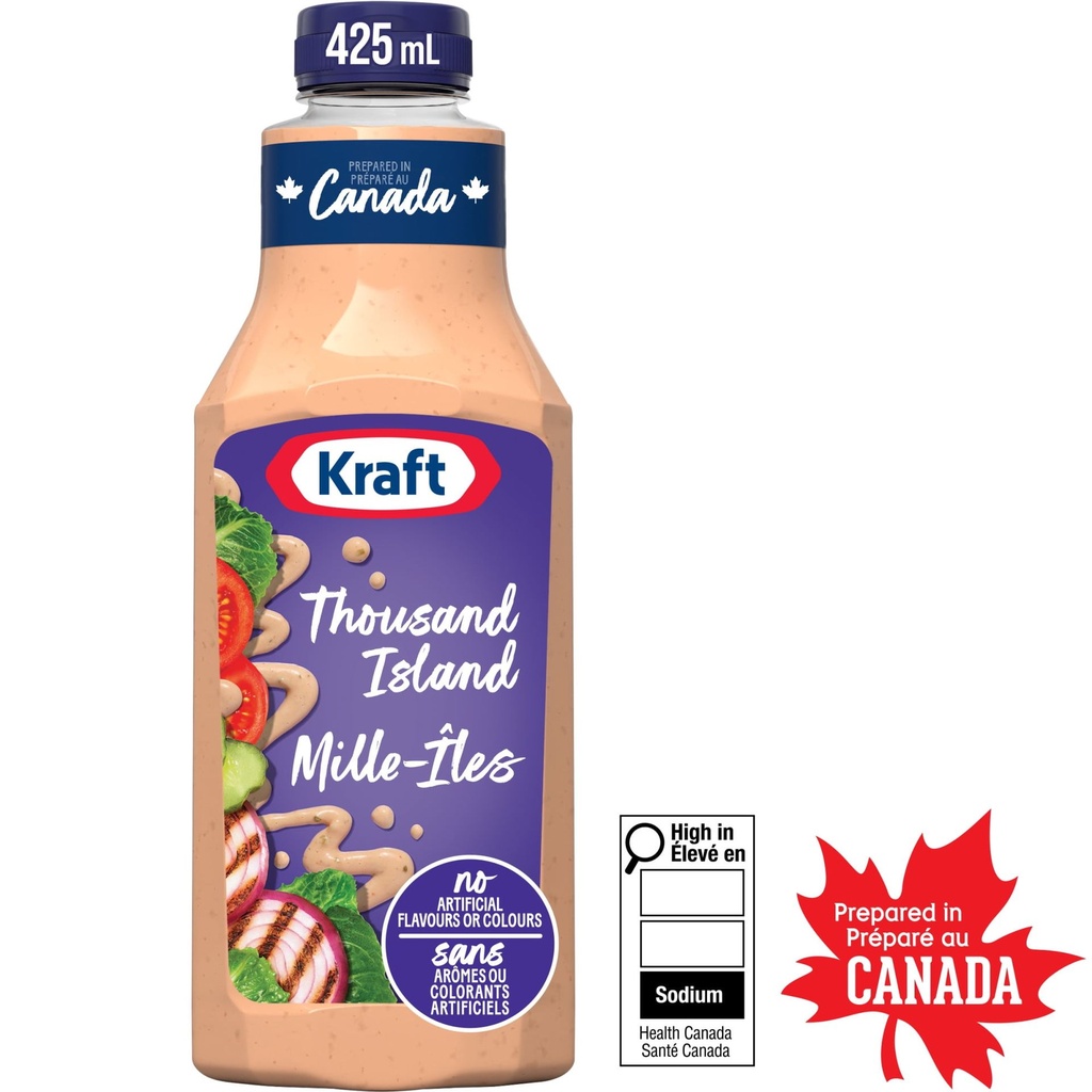 Kraft Vinaigrette Mille-Îles, Bouteille