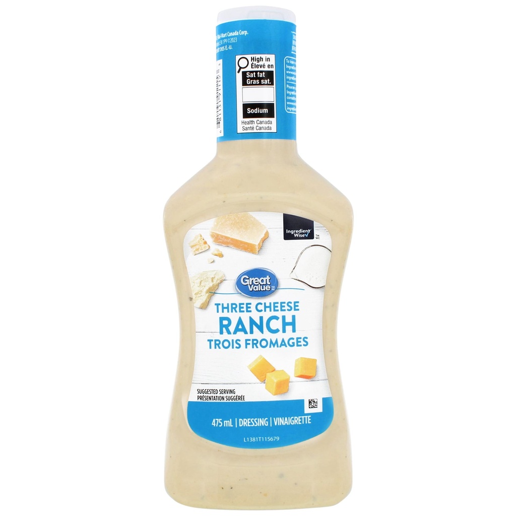 Great Value Vinaigrette Ranch Trois Fromages