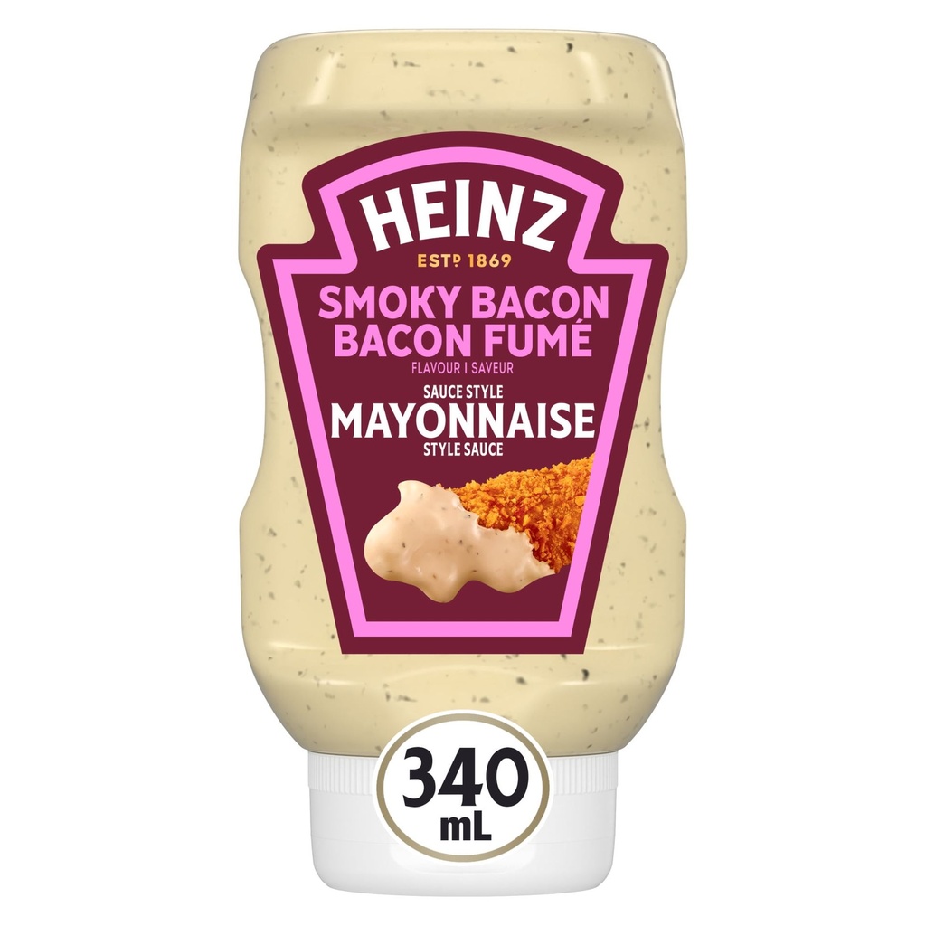Heinz Sauce Style Mayonnaise À La Saveur De Bacon Fumé, Bouteille