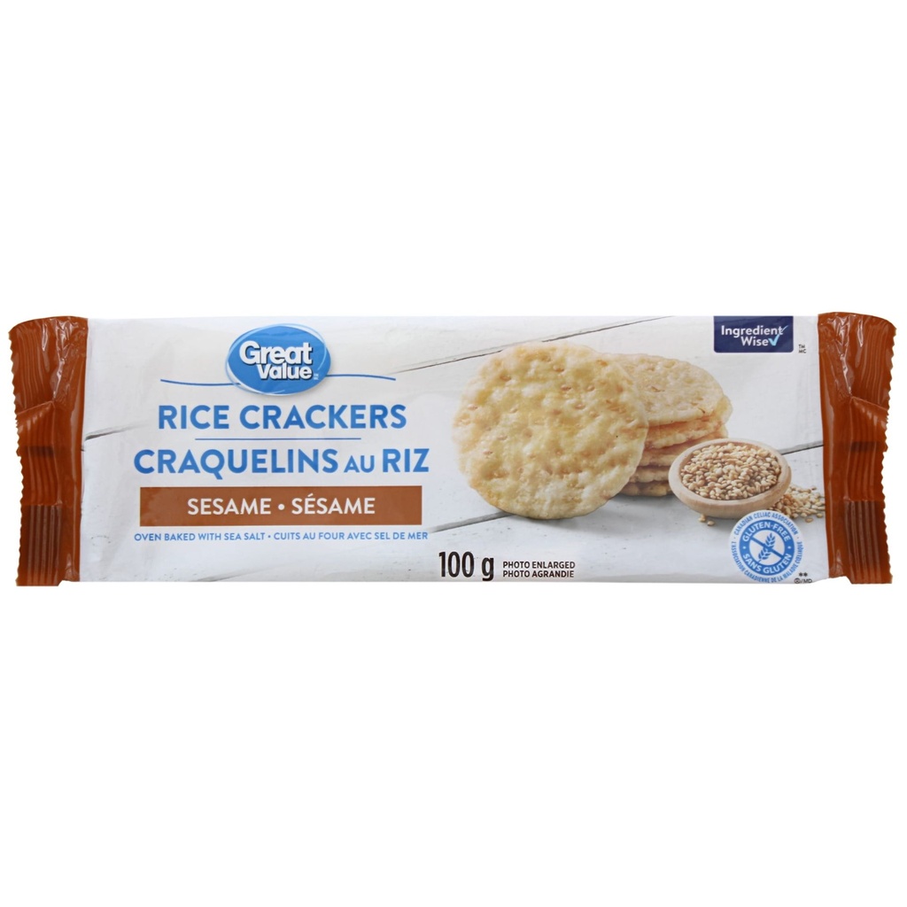 Craquelins au riz au sésame Great Value