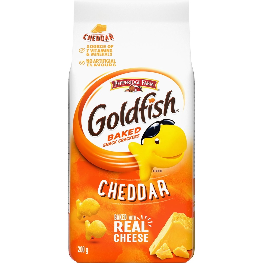 Craquelins cuits au four GoldfishMD Cheddar, sachet de 200 G