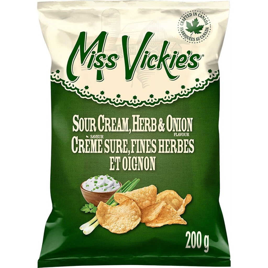 Miss Vickie's Saveur crème sure, fines herbes et oignon Croustilles cuites à la marmite