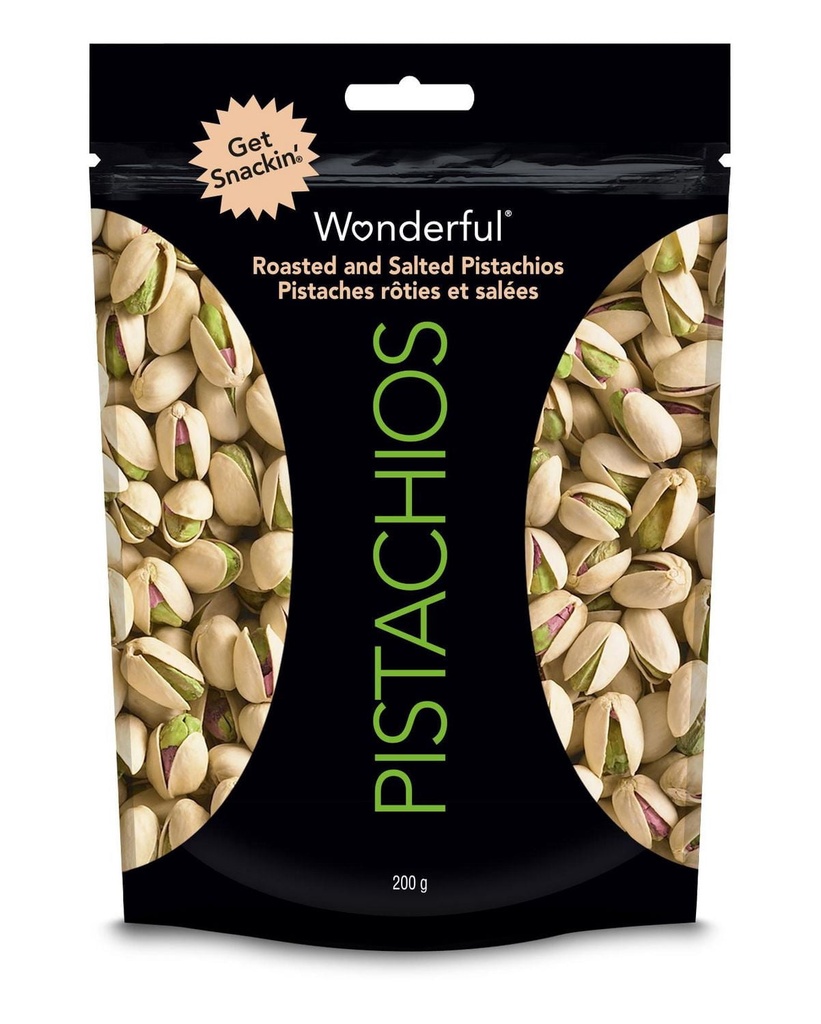 Pistaches rôties et salées de Wonderful Pistaches, 200 g