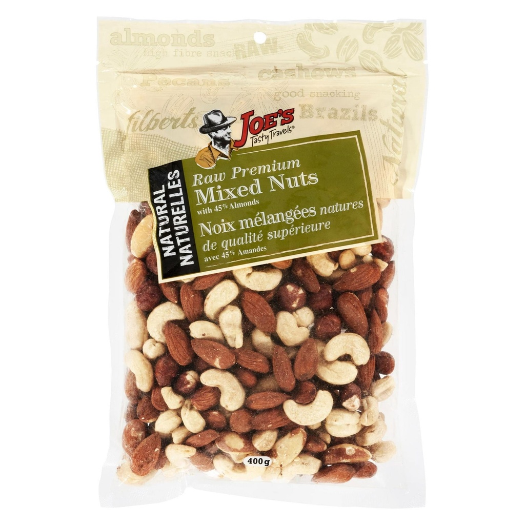 Joe's Tasty Travels Mélanges de noix naturelles premium non cuites