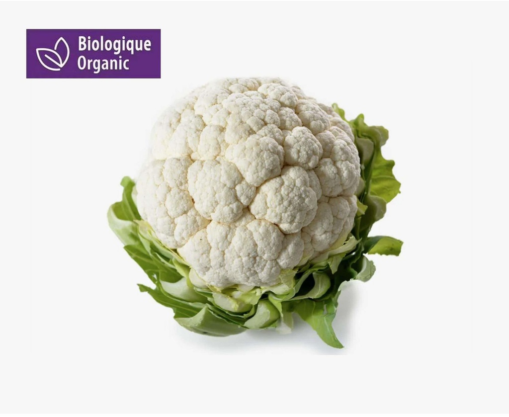 Chou-fleur biologique, Entiere, Frais Vendu individuellement