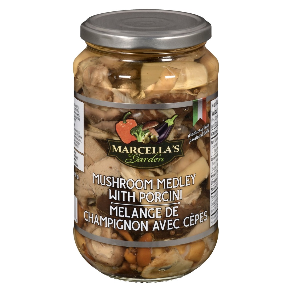 Marcella's Garden Champignons mélangés aux cèpes en bocal de verre, prêts à consommer