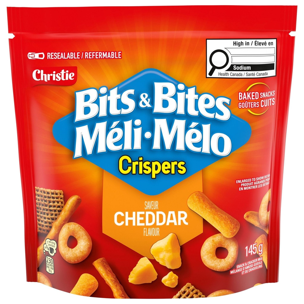 Christie Mélange d'amuse-gueule et de craquelins MÉLI-MÉLO CRISPERS saveur Cheddar