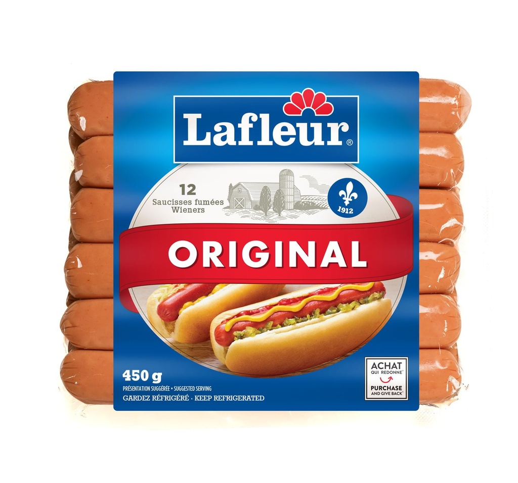 Saucisses fumées original Lafleur 450g