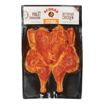 Scores Poulet portugais en crapaudine