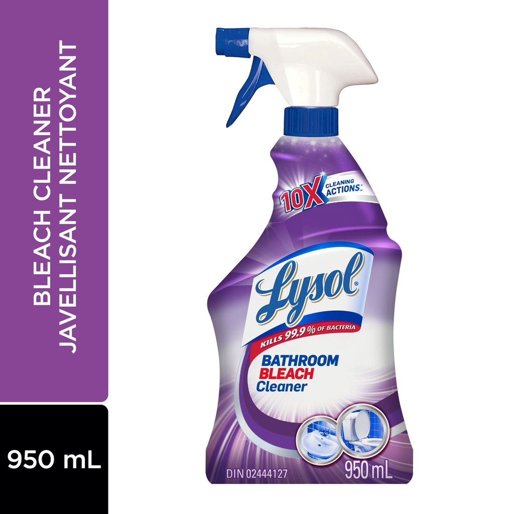 Lysol Spray nettoyant pour salle de bain, tue les moisissures, 99,9 % des bactéries, 950 ml