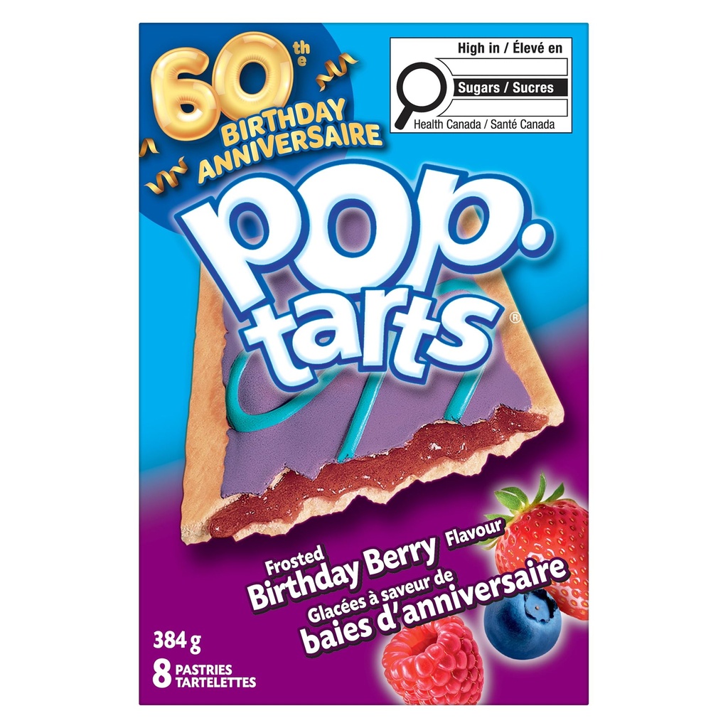 Tartelettes Pop-Tarts® glacées à saveur de baies d’anniversaire, 384 g, 8 tartelettes