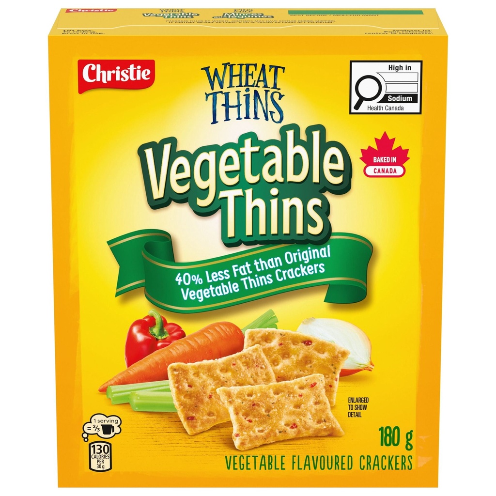 Craquelins MINCES AUX LÉGUMES avec 40 % moins de gras