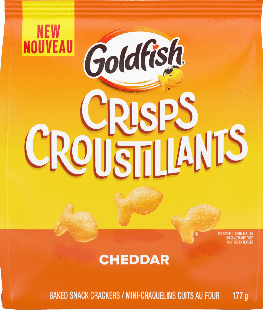 GoldfishMD CROUSTILLANTS cheddar Mini-craquelins cuits au four, Sachet de 177g