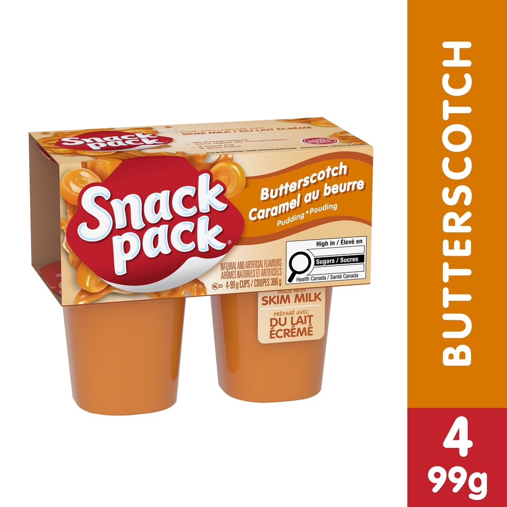 Snack Pack® Coupes de Pouding au Caramel au Beurre